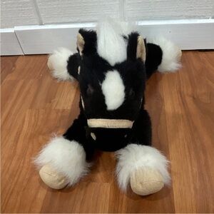 Dan Dee Black and White Plush Horse
